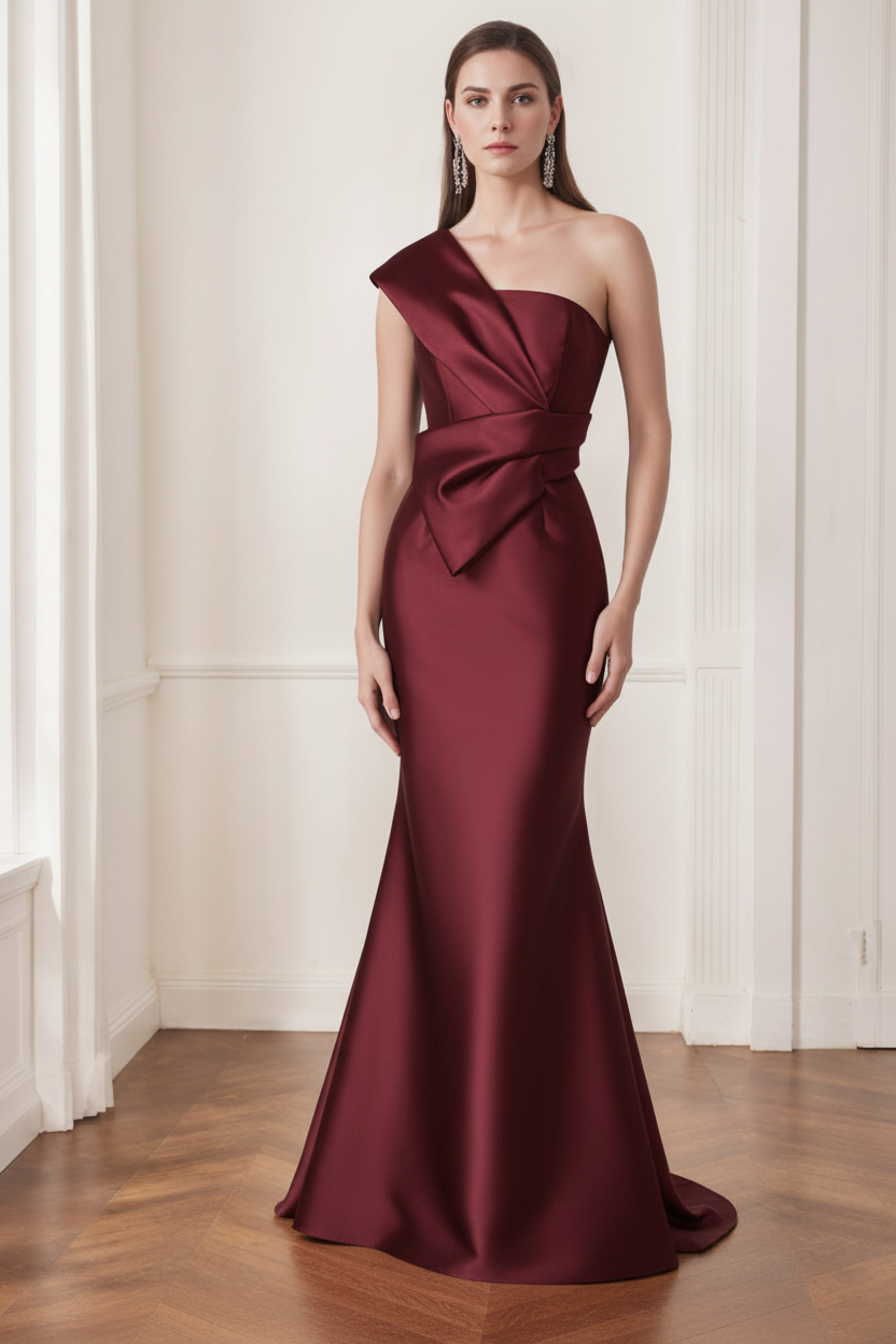 Trumpet/Mermaid One-Shoulder Sleeveless Floor-Length Mother of the Bride Dresses