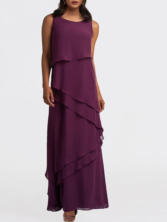 Sheath Column Floor Length Mother Of The Bride Dresses With Jacket
