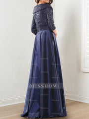 V-Neck A-Line Princess Gown for the Mother of the Bride