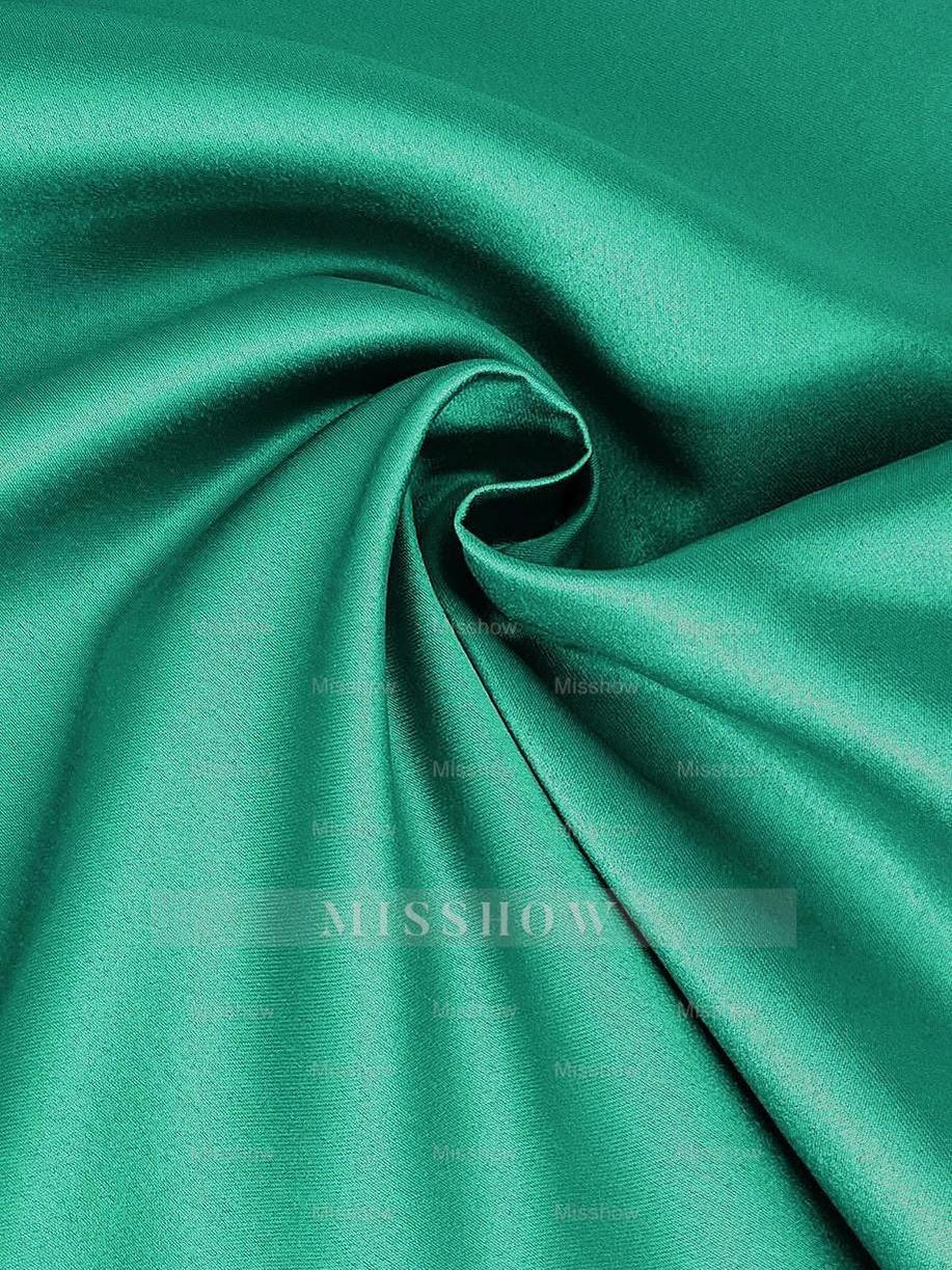 V-Neck A-Line Tea-Length Mother of the Bride Dress with 3/4 Sleeves and Sash