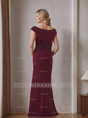 V-Neck Sleeveless Sheath/Column Mother Of The Bride Dresses Featuring Appliques