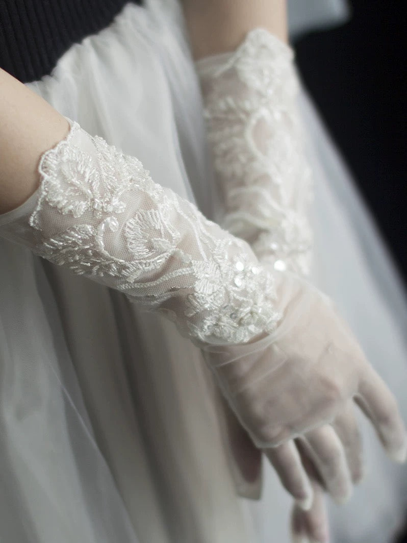 Wedding Gloves with Lace