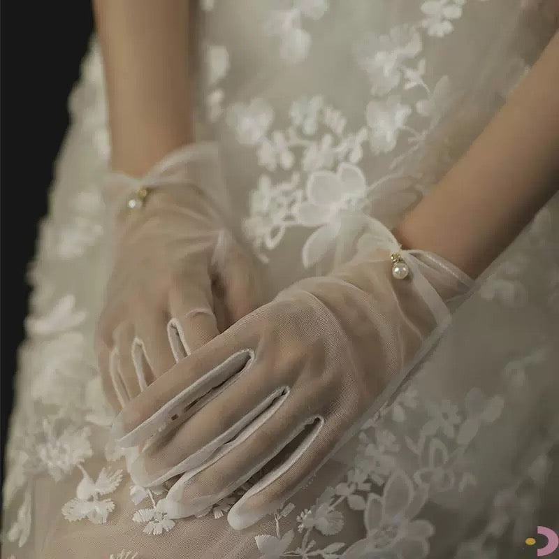 Wedding Gloves with Pearl