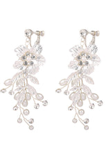 White Flower Bridal Ear Clip
