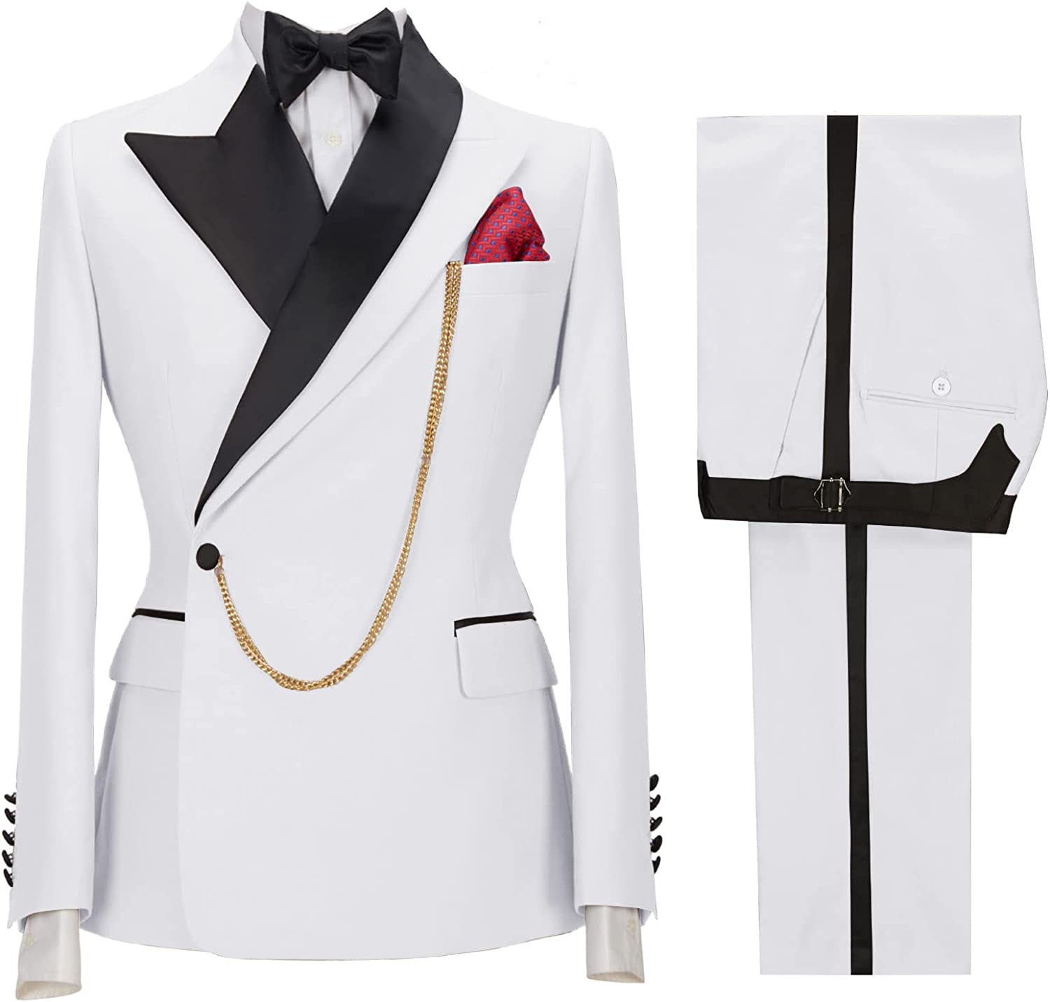 White Peaked Lapel Two-Piece Prom Suit New Arrival