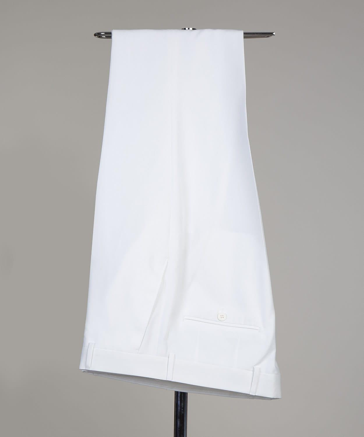 White Two-Piece Double Breasted Slim Fit Custom Men’s Suits