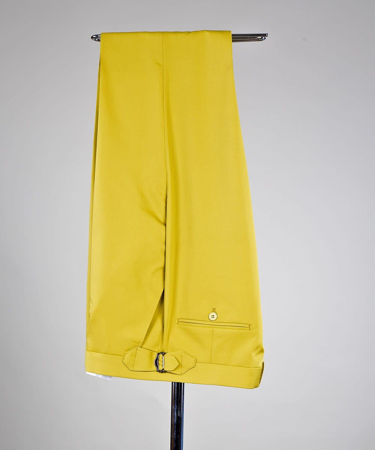 Yellow Peak Lapel Double Breasted Two-Piece Men’s Suits