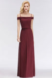 MISSHOW offers A-line Burgundy Bridesmaid Dress Off-the-shoulder Floor Length Party Dress at a good price from White,Ivory,Blushing Pink,Candy Pink,Pearl Pink,Dusty Rose,Watermelon,Red,Fuchsia,Burgundy,Chocolate,Brown,Gold,Champagne,Orange,Daffodil,Regency,Grape,Lilac,Lavender,Sky Blue,Pool,Ocean Blue,Royal Blue,Ink Blue,Dark Navy,Black,Silver,Dark Green,Jade,Green,Sage,Mint Green,100D Chiffon to A-line Floor-length them. Stunning yet affordable Cap Sleeves Bridesmaid Dresses.