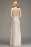 MISSHOW offers A-line Chiffon Floor Length Bridesmaid Dress Sleeveless Evening Swing Dress at a good price from Misshow