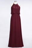 MISSHOW offers A-Line Chiffon Jewel Sleeveless Bridesmaid Dress Floor-Length Formal Event Dress at a good price from 100D Chiffon to A-line Floor-length them. Lightweight yet affordable home,beach,swimming useBridesmaid Dresses.