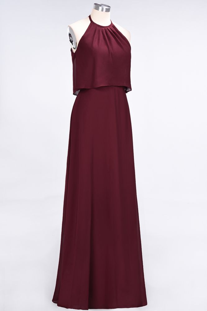 MISSHOW offers A-Line Chiffon Jewel Sleeveless Bridesmaid Dress Floor-Length Formal Event Dress at a good price from 100D Chiffon to A-line Floor-length them. Lightweight yet affordable home,beach,swimming useBridesmaid Dresses.