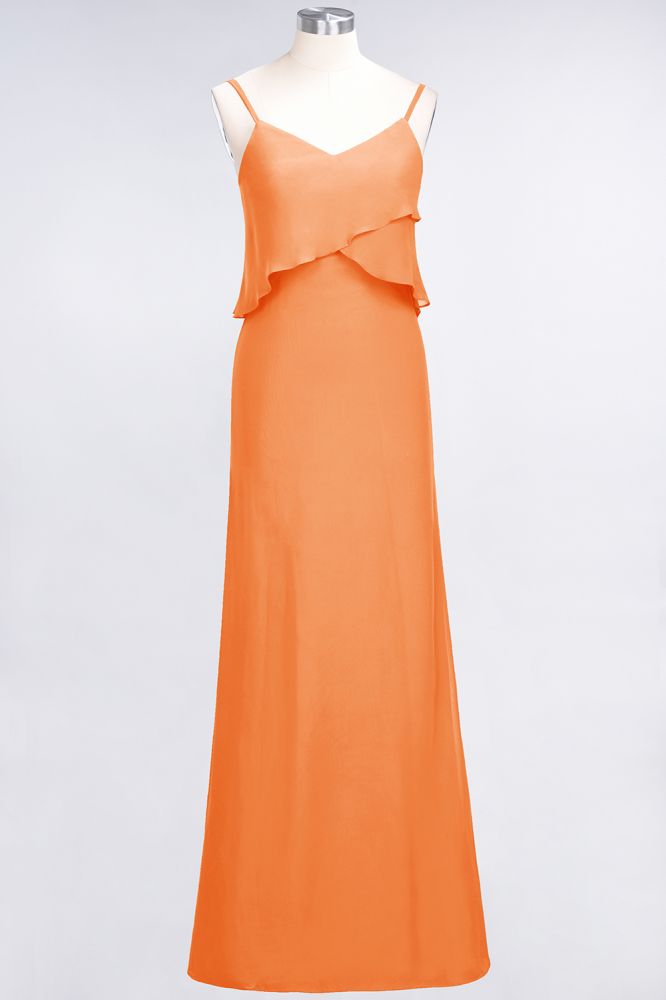 MISSHOW offers A-Line Chiffon Spaghetti V-Neck Bridesmaid Dress Sleeveless Maid of Honor Dress at a good price from Misshow
