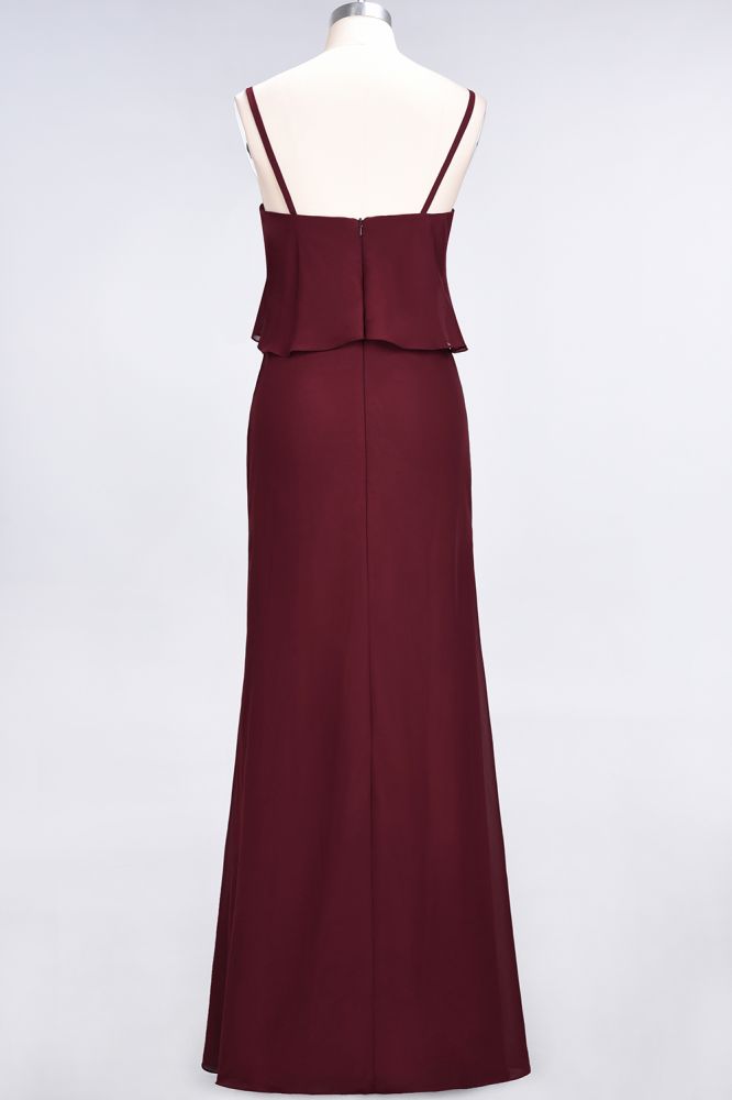 MISSHOW offers A-Line Chiffon Spaghetti V-Neck Bridesmaid Dress Sleeveless Maid of Honor Dress at a good price from Misshow