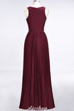 MISSHOW offers A-Line Chiffon V-Neck Sleeveless Bridesmaid Dress Floor-Length Ruffles Side Split Evening Gown at a good price from 100D Chiffon to A-line Floor-length them. Lightweight yet affordable home,beach,swimming useBridesmaid Dresses.