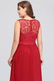 MISSHOW offers gorgeous Red Jewel party dresses with delicately handmade Lace in size 0-26W. Shop Floor-length prom dresses at affordable prices.