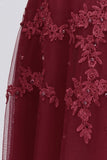 MISSHOW offers gorgeous Burgundy Jewel party dresses with delicately handmade Beading,Appliques in size 0-26W. Shop Ankle-length prom dresses at affordable prices.