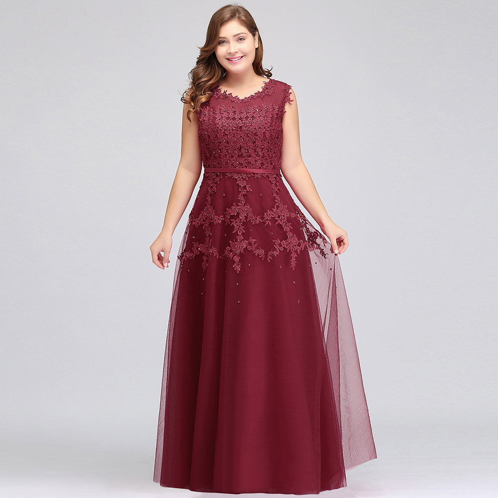 MISSHOW offers gorgeous Burgundy Jewel party dresses with delicately handmade Beading,Appliques in size 0-26W. Shop Ankle-length prom dresses at affordable prices.