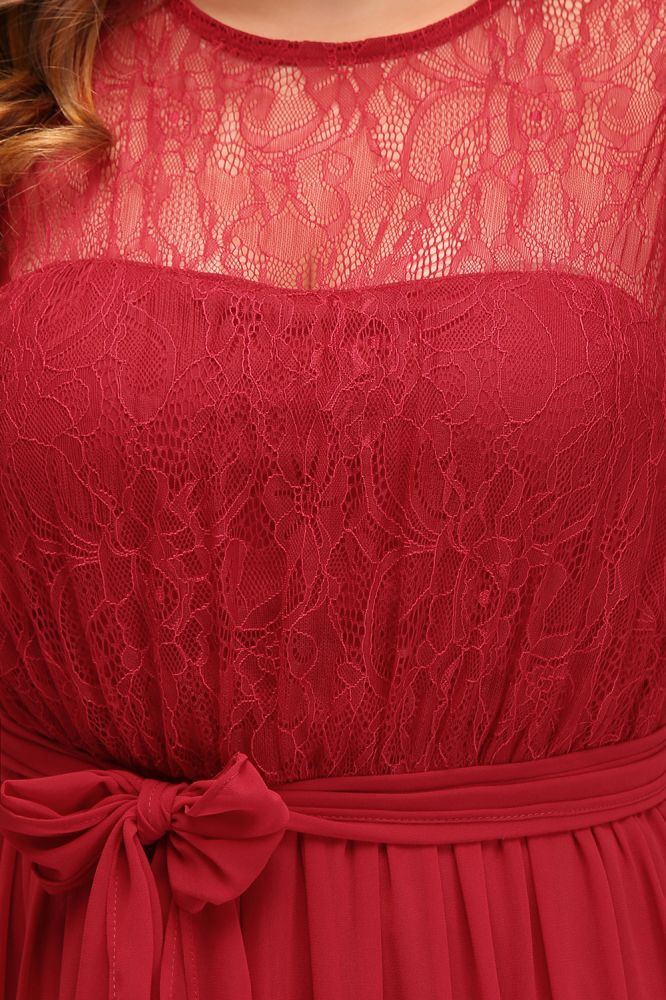 MISSHOW offers gorgeous Red Jewel party dresses with delicately handmade Lace,Ribbons in size 0-26W. Shop Floor-length prom dresses at affordable prices.