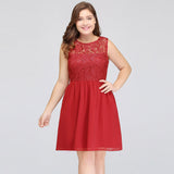 MISSHOW offers gorgeous Red Jewel party dresses with delicately handmade Lace in size 0-26W. Shop Knee-length prom dresses at affordable prices.