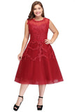 MISSHOW offers gorgeous Red Jewel party dresses with delicately handmade Appliques in size 0-26W. Shop Tea-length prom dresses at affordable prices.