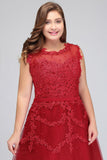 MISSHOW offers gorgeous Red Jewel party dresses with delicately handmade Appliques in size 0-26W. Shop Tea-length prom dresses at affordable prices.