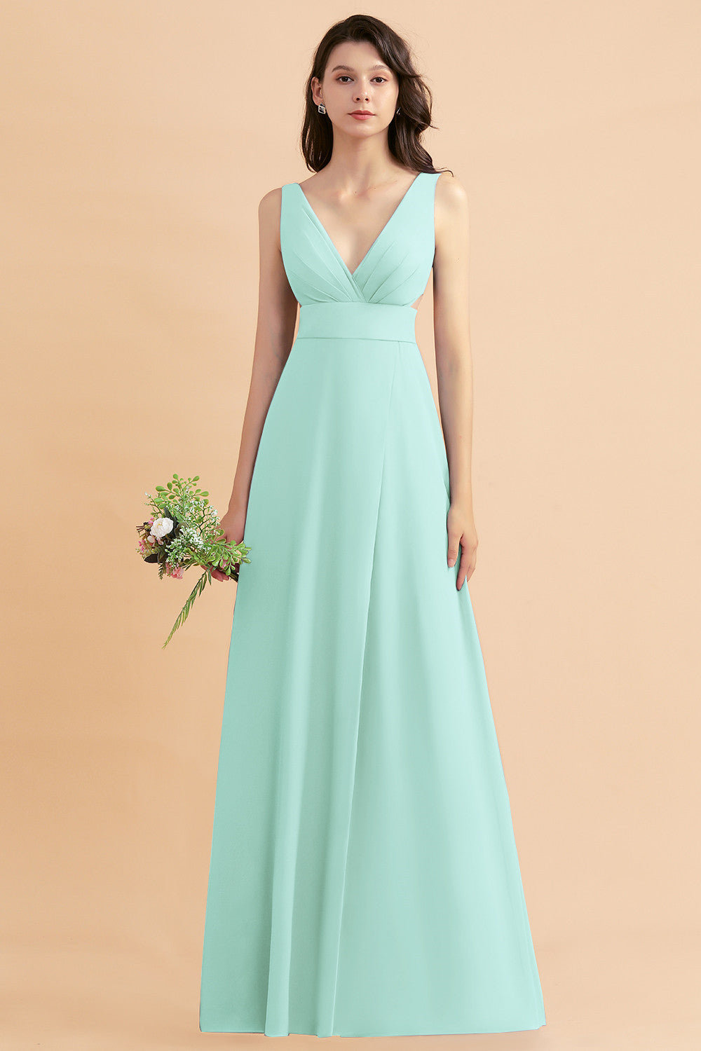 Blue Bridesmaid Dress Tiffany Blue Chiffon Dress A-Line Dusty Blue Chiffon Ruffles Bridesmaid Dresses With Slit Blue Bridesmaid Dress Tiffany Blue Chiffon Dress A-Line Dusty Blue Chiffon Ruffles Bridesmaid Dresses With Slit