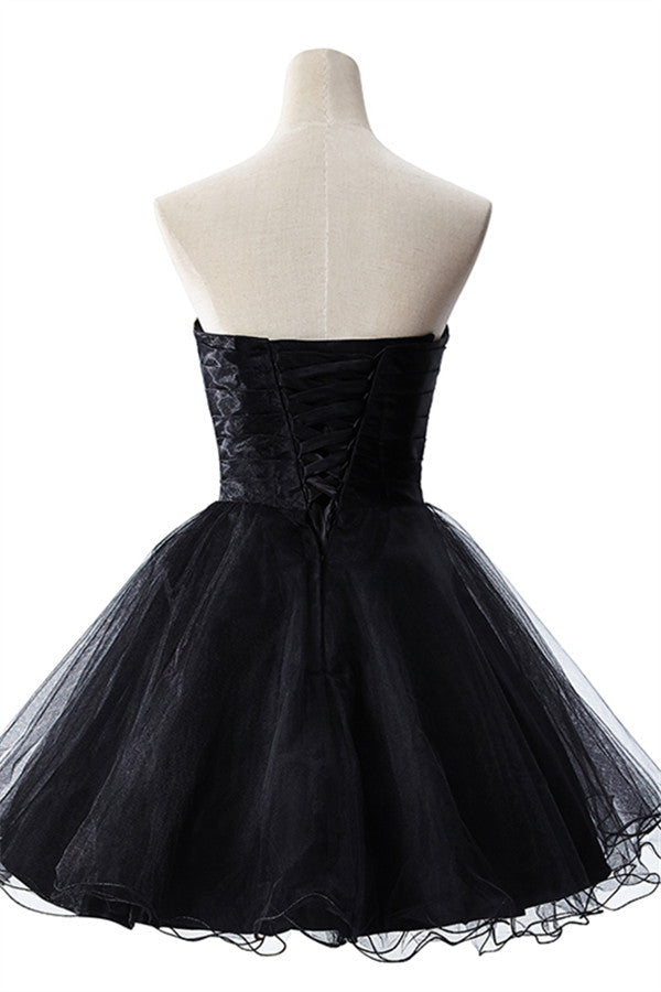 MISSHOW offers gorgeous Black Sweetheart party dresses with delicately handmade Embroidery in size 0-26W. Shop Mini prom dresses at affordable prices.