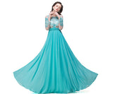 MISSHOW offers gorgeous Mint Green Jewel party dresses with delicately handmade Appliques,Ribbons,Pearls in size 0-26W. Shop Floor-length prom dresses at affordable prices.
