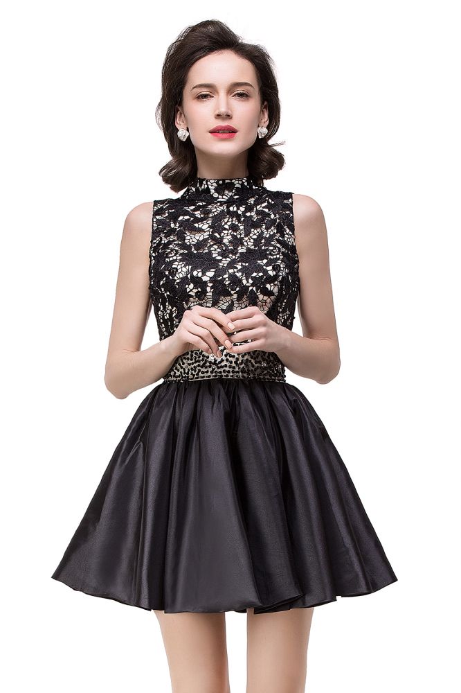 MISSHOW offers gorgeous Same as Picture,Black High Neck party dresses with delicately handmade Lace,Appliques in size 0-26W. Shop Mini prom dresses at affordable prices.