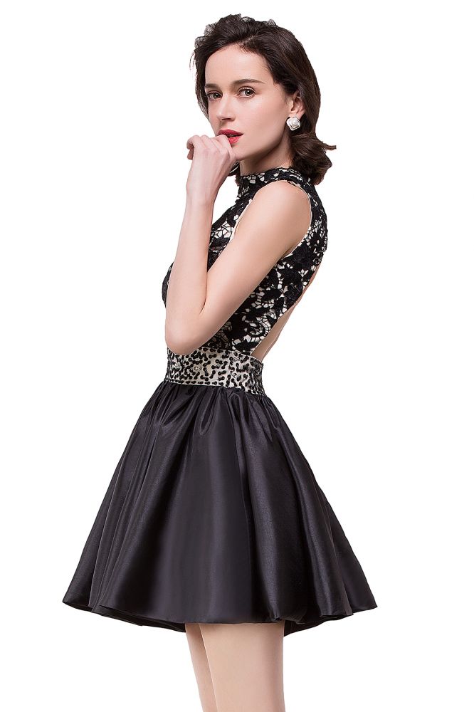 MISSHOW offers gorgeous Same as Picture,Black High Neck party dresses with delicately handmade Lace,Appliques in size 0-26W. Shop Mini prom dresses at affordable prices.