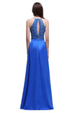 MISSHOW offers gorgeous Royal Blue Halter party dresses with delicately handmade Sequined in size 0-26W. Shop Floor-length prom dresses at affordable prices.