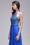 MISSHOW offers gorgeous Royal Blue Halter party dresses with delicately handmade Sequined in size 0-26W. Shop Floor-length prom dresses at affordable prices.