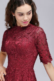MISSHOW offers A-Line Halter Short Lace Burgundy Homecoming Dresses at a cheap price from Burgundy, Lace to A-line,Princess Mini hem. Stunning yet affordable Short Sleeves Prom Dresses,Homecoming Dresses.