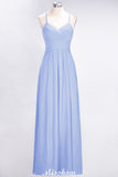 MISSHOW offers A-Line Halter V-Neck Sleeveless Bridesmaid Dress Ruffles Evening Swing Dress at a good price from 100D Chiffon to A-line Floor-length them. Lightweight yet affordable home,beach,swimming useBridesmaid Dresses.