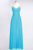 MISSHOW offers A-Line Halter V-Neck Sleeveless Bridesmaid Dress Ruffles Evening Swing Dress at a good price from 100D Chiffon to A-line Floor-length them. Lightweight yet affordable home,beach,swimming useBridesmaid Dresses.