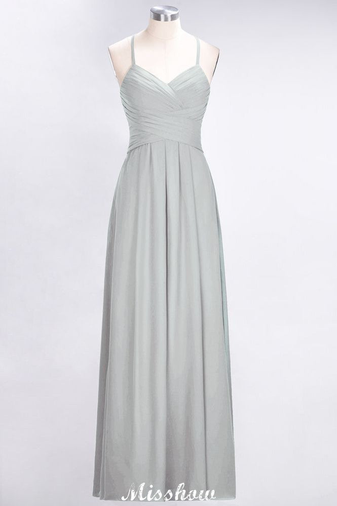 MISSHOW offers A-Line Halter V-Neck Sleeveless Bridesmaid Dress Ruffles Evening Swing Dress at a good price from 100D Chiffon to A-line Floor-length them. Lightweight yet affordable home,beach,swimming useBridesmaid Dresses.