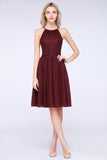 MISSHOW offers A-line Jewel Sleeveless Knee-Length Bridesmaid Dresses with Ruffle Chiffon Lace Party Dress at a good price from 100D Chiffon,Lace to A-line Knee-length them. Lightweight yet affordable home,beach,swimming useBridesmaid Dresses.