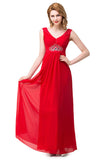 A plus size Red bridesmaid dress made of 100D Chiffon are trendy for  . Shop MISSHOW with elaborately designed Crystal,Ruffles gowns for your bridesmaids.