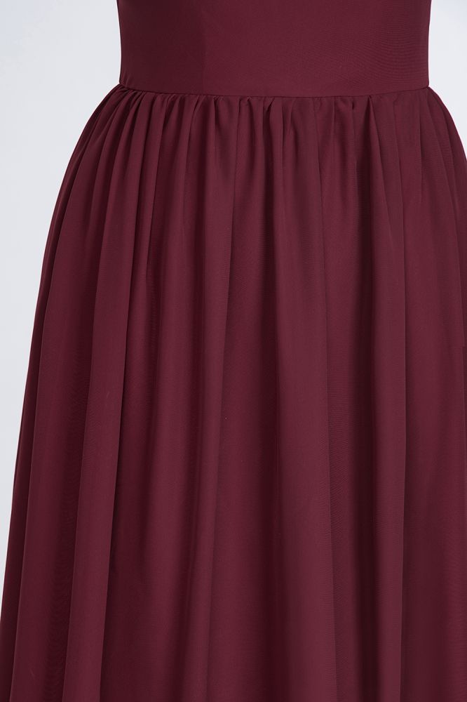 MISSHOW offers A-Line One-Shoulder Beadings Sleeveless Ruffles Bridesmaid Dress Floor Length Maid of Honor Dress at a good price from Misshow