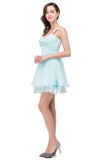 MISSHOW offers gorgeous Mint Green Sweetheart party dresses with delicately handmade Crystal in size 0-26W. Shop Mini prom dresses at affordable prices.