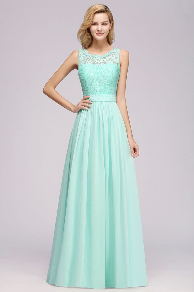 scalloped bridesmaid dress Hayes Floor-Length Scalloped Bridesmaid Dress