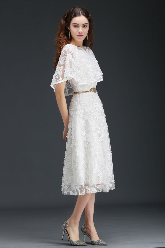 MISSHOW offers gorgeous Ivory Jewel party dresses with delicately handmade Lace in size 0-26W. Shop Mini prom dresses at affordable prices.