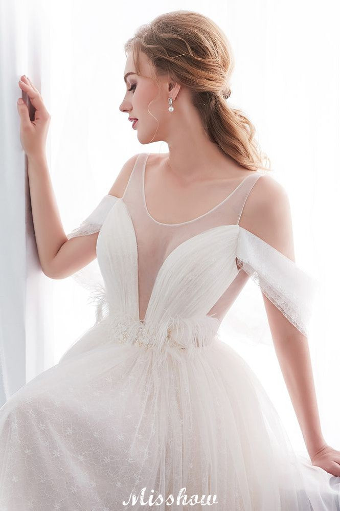 MISSHOW offers NANCY, A-line Sleeveless Floor Length Lace Ivory Wedding Dress at a good price from Ivory,Tulle to A-line Floor-length them. Stunning yet affordable Sleeveless .