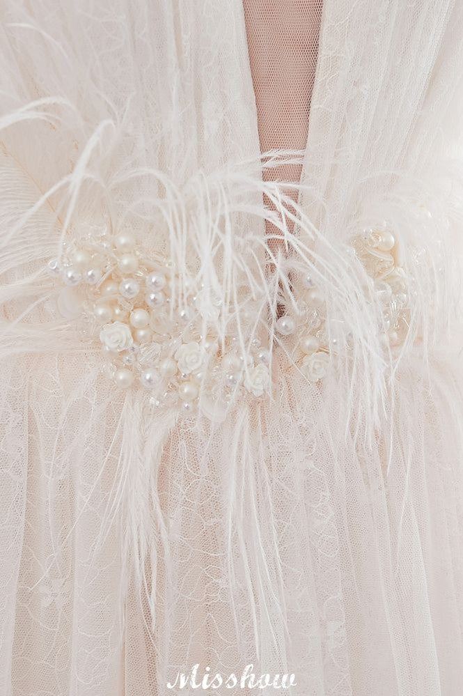 MISSHOW offers NANCY, A-line Sleeveless Floor Length Lace Ivory Wedding Dress at a good price from Ivory,Tulle to A-line Floor-length them. Stunning yet affordable Sleeveless .