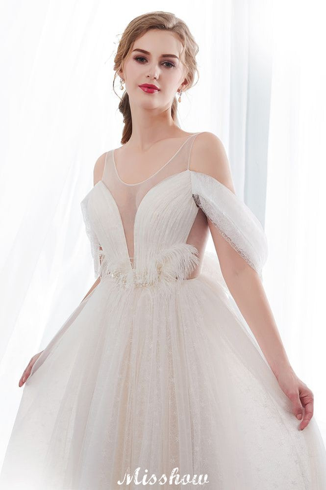 MISSHOW offers NANCY, A-line Sleeveless Floor Length Lace Ivory Wedding Dress at a good price from Ivory,Tulle to A-line Floor-length them. Stunning yet affordable Sleeveless .