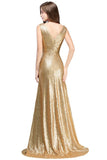 MISSHOW offers A-line Sleeveless Floor-length V-neck Sequins Prom Dresses at a cheap price from Champagne,Black,Silver, Sequined to A-line Floor-length hem. Stunning yet affordable Sleeveless Prom Dresses,Evening Dresses.