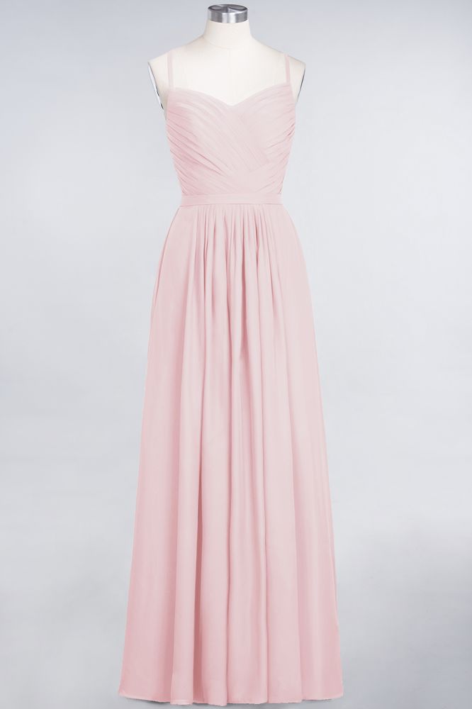 MISSHOW offers A-Line Spaghetti-Straps Sweetheart Sleeveless Bridesmaid Dress Ruffles Chiffon Evening Maxi Gown at a good price from 100D Chiffon to A-line Floor-length them. Lightweight yet affordable home,beach,swimming useBridesmaid Dresses.