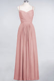 MISSHOW offers A-Line Spaghetti-Straps Sweetheart Sleeveless Bridesmaid Dress Ruffles Chiffon Evening Maxi Gown at a good price from 100D Chiffon to A-line Floor-length them. Lightweight yet affordable home,beach,swimming useBridesmaid Dresses.