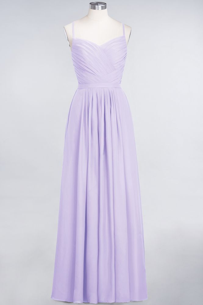MISSHOW offers A-Line Spaghetti-Straps Sweetheart Sleeveless Bridesmaid Dress Ruffles Chiffon Evening Maxi Gown at a good price from 100D Chiffon to A-line Floor-length them. Lightweight yet affordable home,beach,swimming useBridesmaid Dresses.