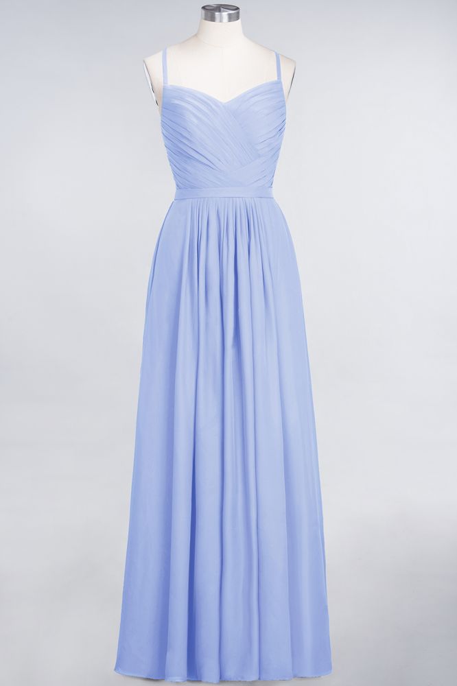 MISSHOW offers A-Line Spaghetti-Straps Sweetheart Sleeveless Bridesmaid Dress Ruffles Chiffon Evening Maxi Gown at a good price from 100D Chiffon to A-line Floor-length them. Lightweight yet affordable home,beach,swimming useBridesmaid Dresses.